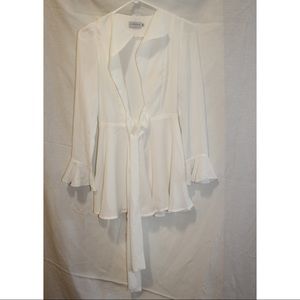 White Bell Sleeve Romper